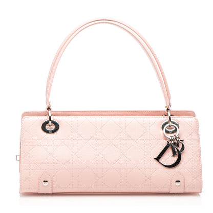 Christian Dior Calfskin Cannage Stitched East West Lady Dior Rose Clair 1 of 8
