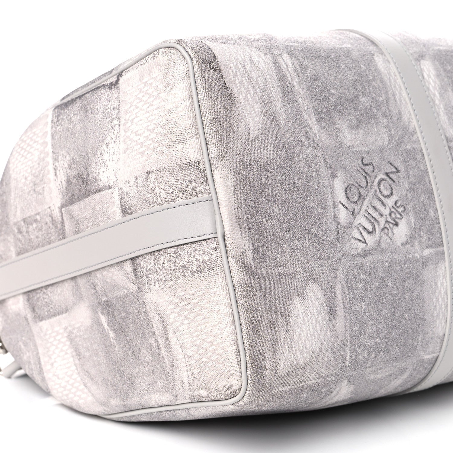 Louis Vuitton Damier Salt Keepall Bandouliere 50 Stone Grey 6 of 10