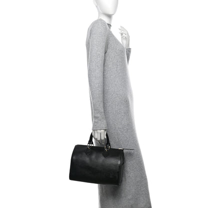 Louis Vuitton Epi Speedy 25 Black 2 of 10