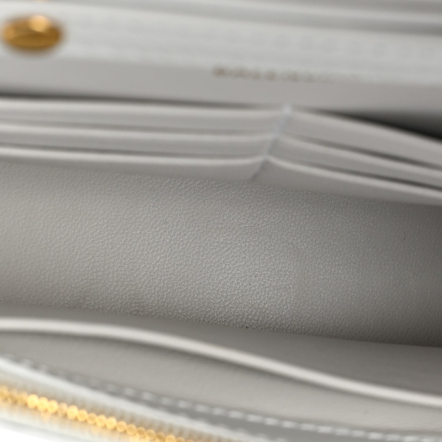 Shiny Box Calfskin Hourglass Chain Bag White