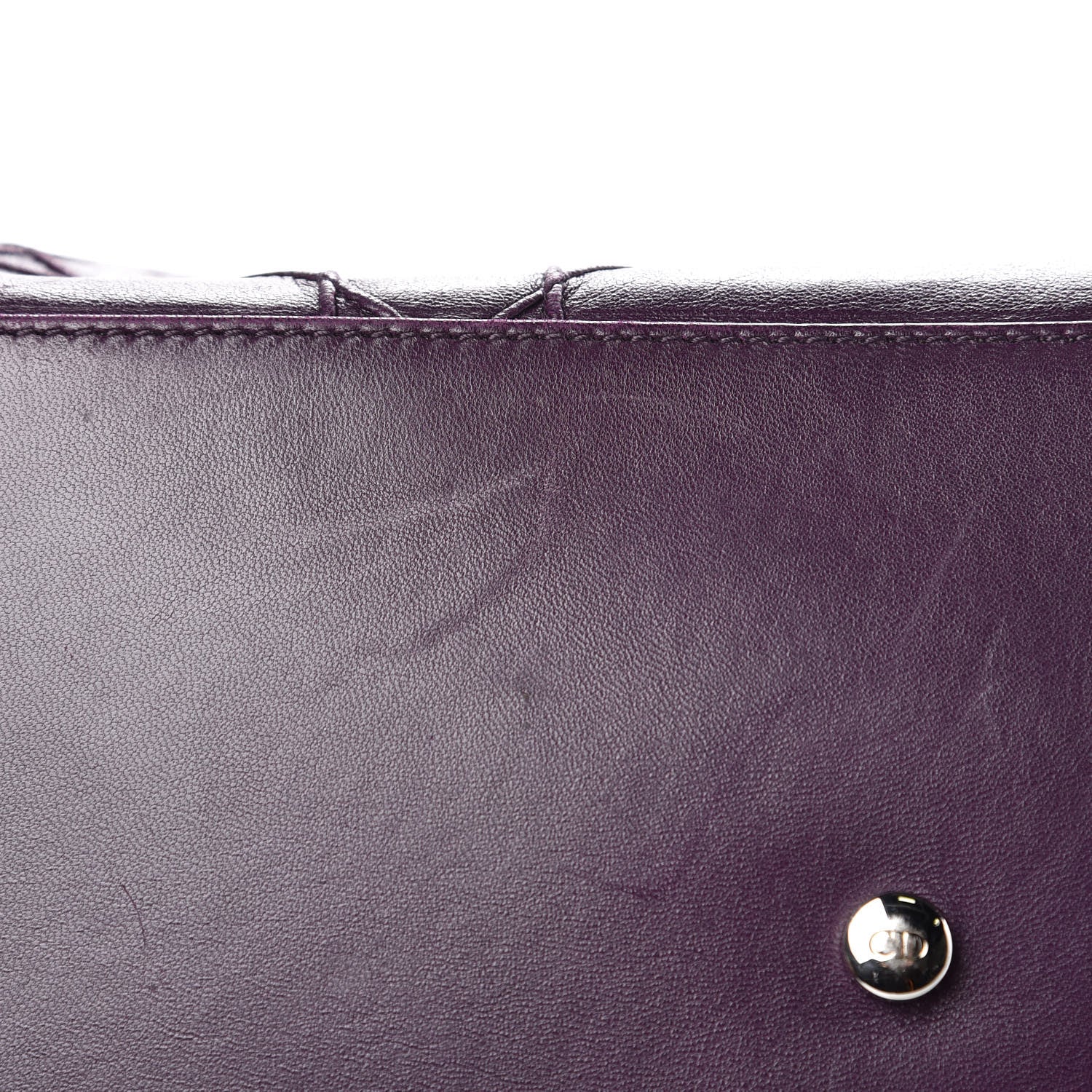 Christian Dior Lambskin Cannage Large Granville Tote Purple 13 of 17