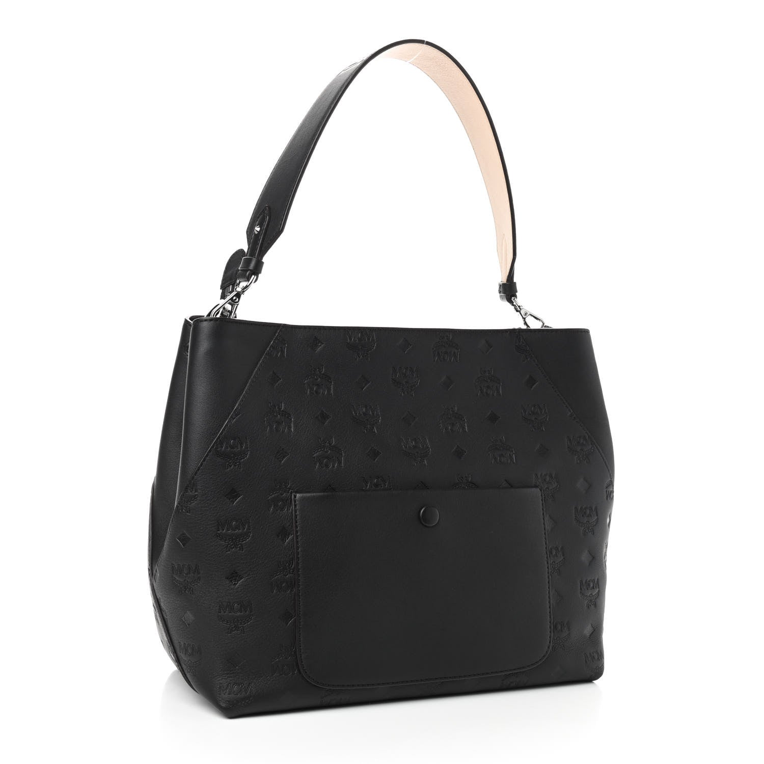 MCM Calfskin Ottomar Medium Klara Hobo Black 3 of 9
