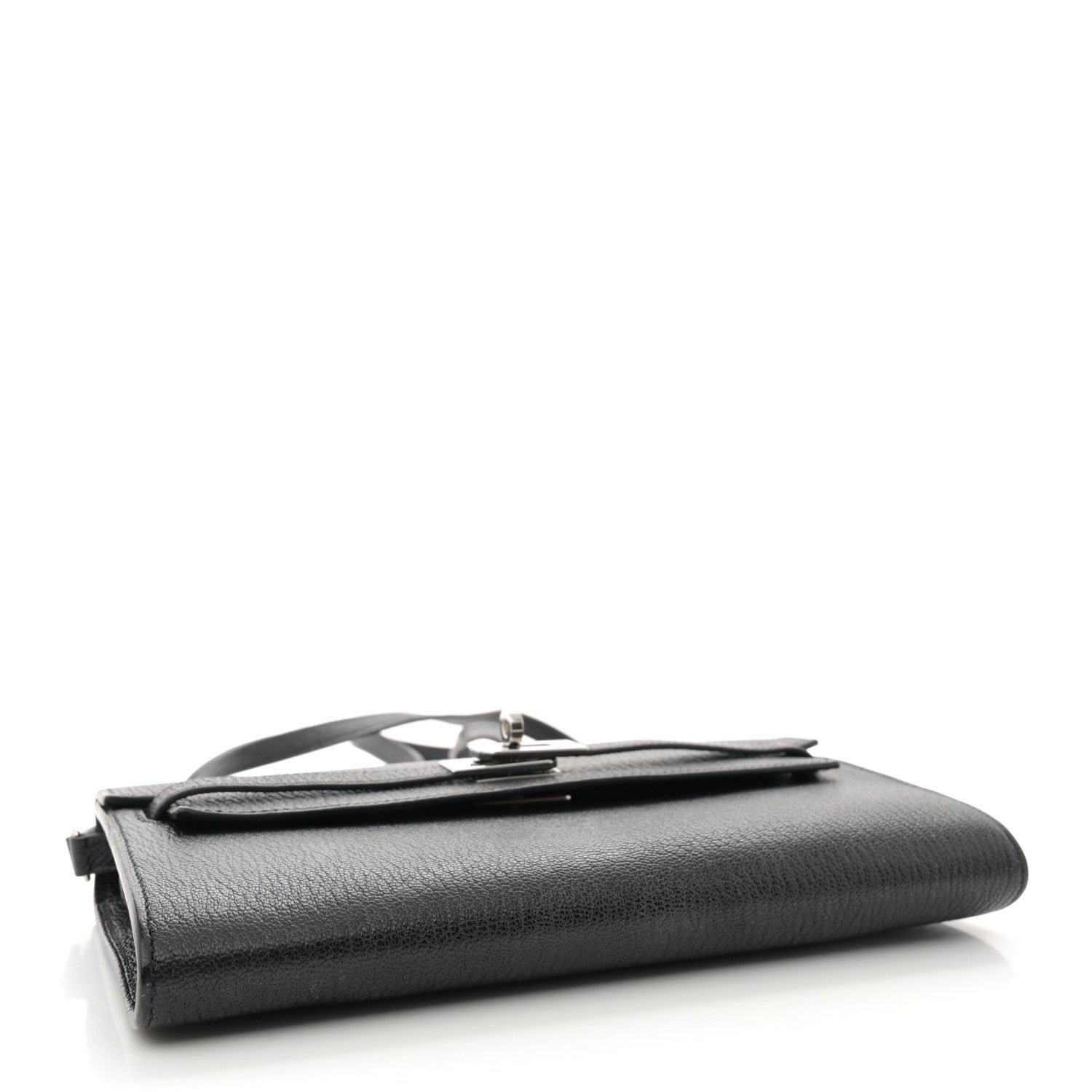 Hermes Chevre Mysore Kelly Wallet To Go Black 4 of 12