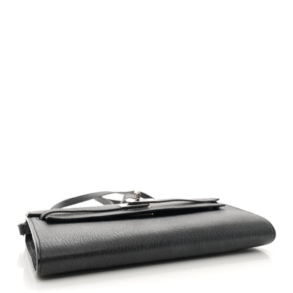 Hermes Chevre Mysore Kelly Wallet To Go Black 4 of 12