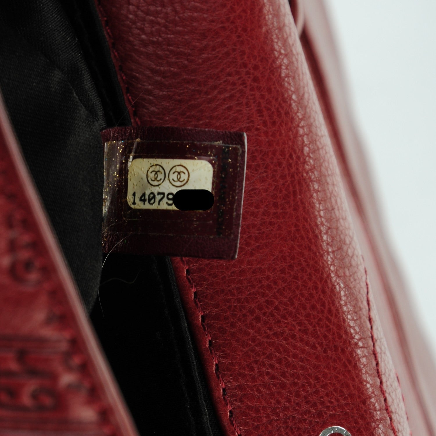 Chanel Calfskin Quilted Medium Lucky Symbols Flap Dark Red 7 of 7