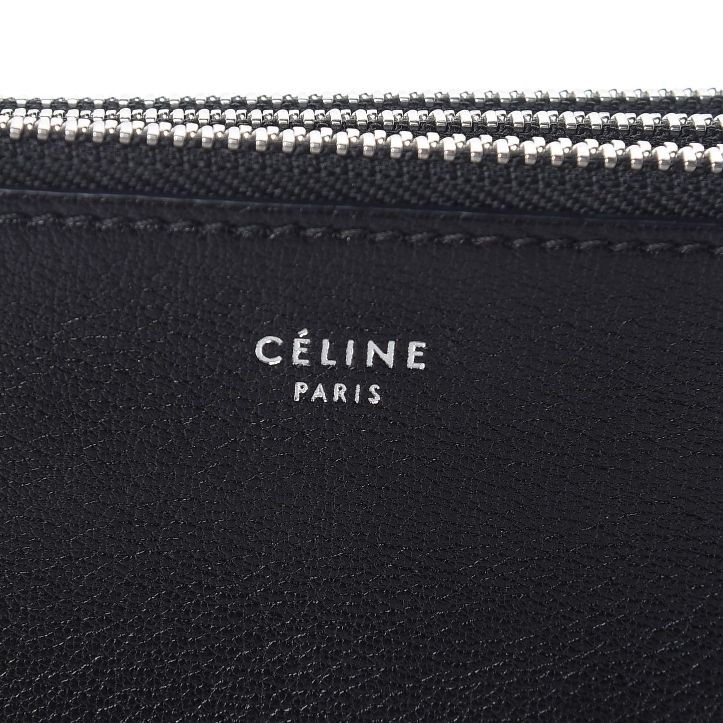 Shiny Textured Calfskin Small Trio Crossbody Bag Black
