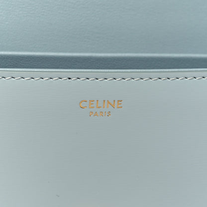 Celine Shiny Calfskin Cuir Triomphe Chain Shoulder Bag Ice Blue 6 of 8