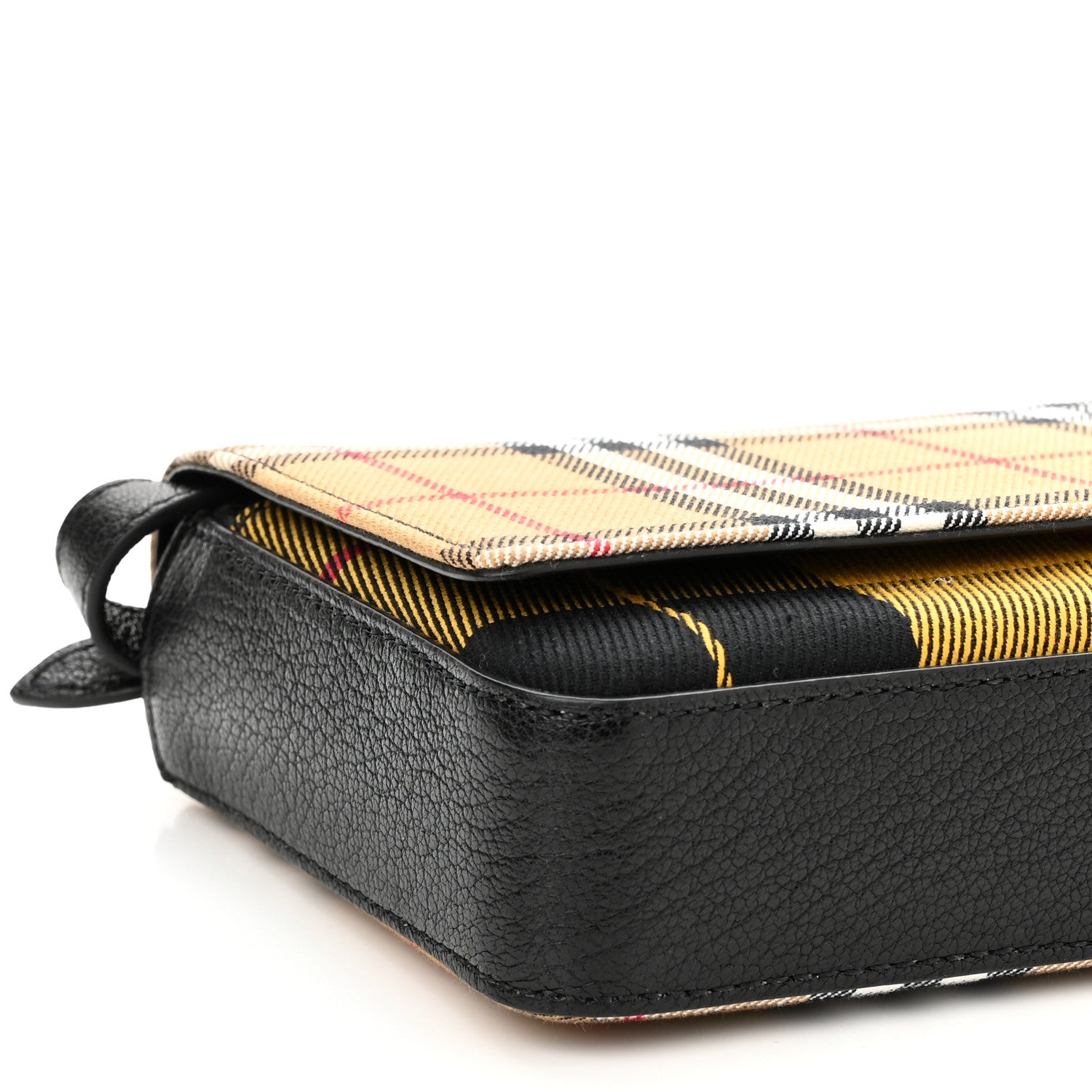 Burberry House Check Tartan Mix Hampshire Crossbody Antique Yellow Black 8 of 9