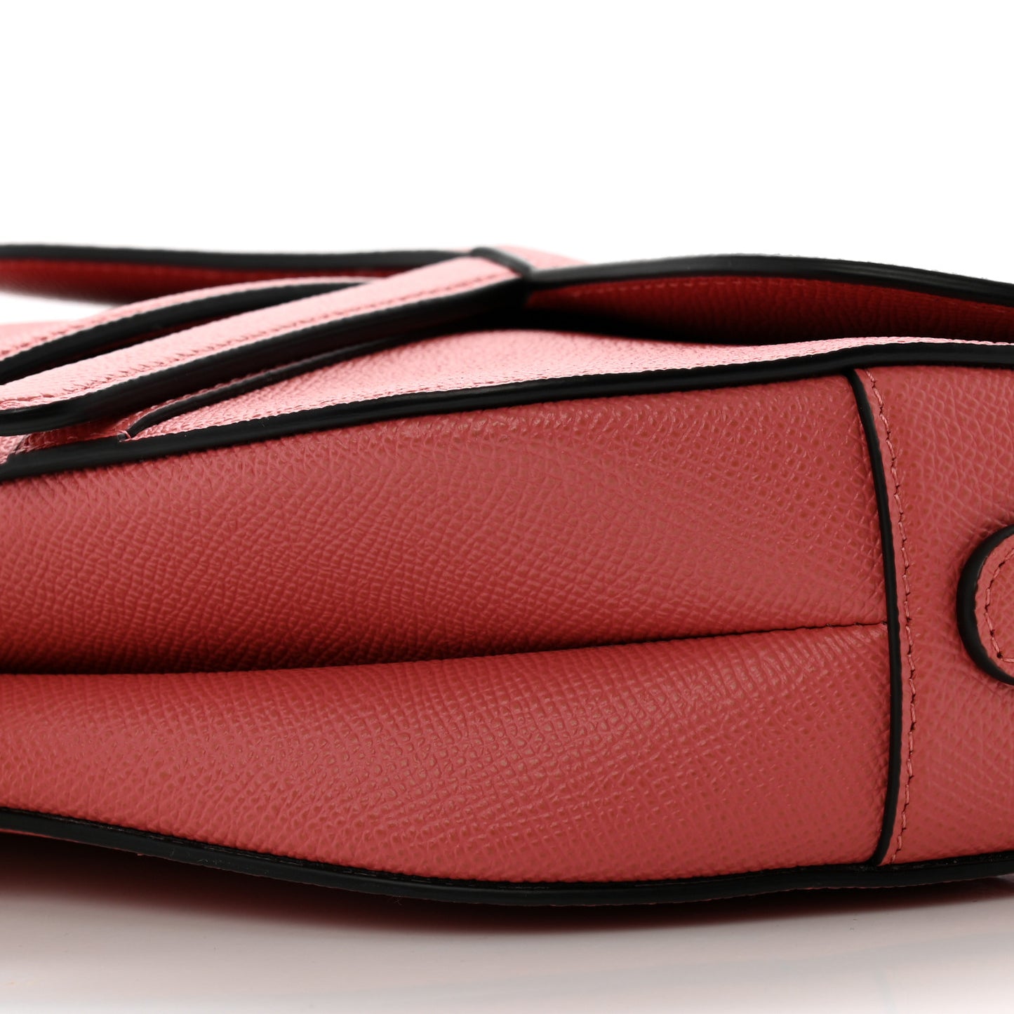Grained Calfskin Saddle Bag Pink