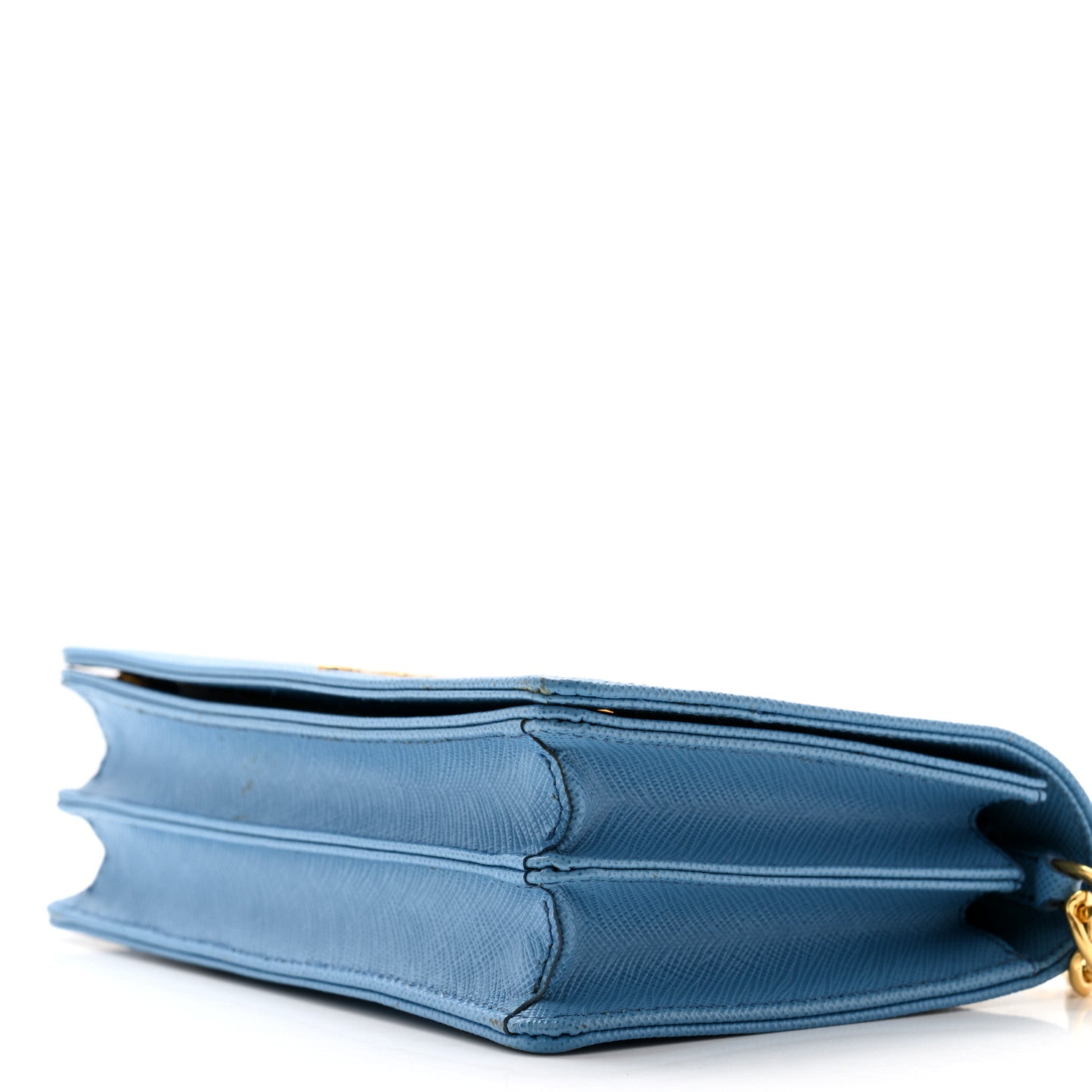 Prada Saffiano Lux Chain Wallet Mare 10 of 11