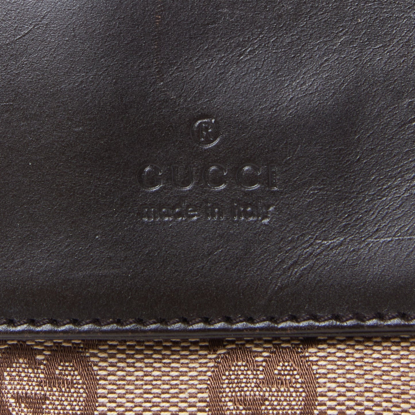 GG Monogram Double Pocket Belt Bag Dark Brown