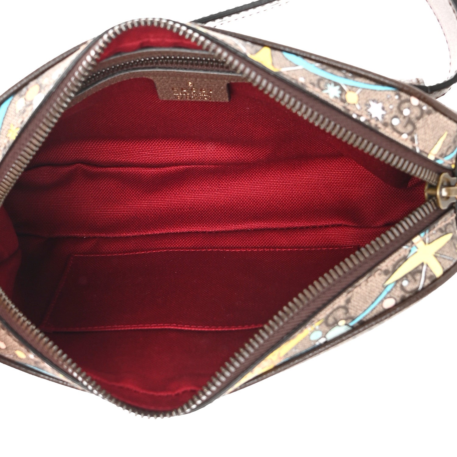 Gucci X DISNEY GG Supreme Monogram Donald Duck Small Interlocking G Belt Bag 90 36 Beige Multicolor New Acero 5 of 11