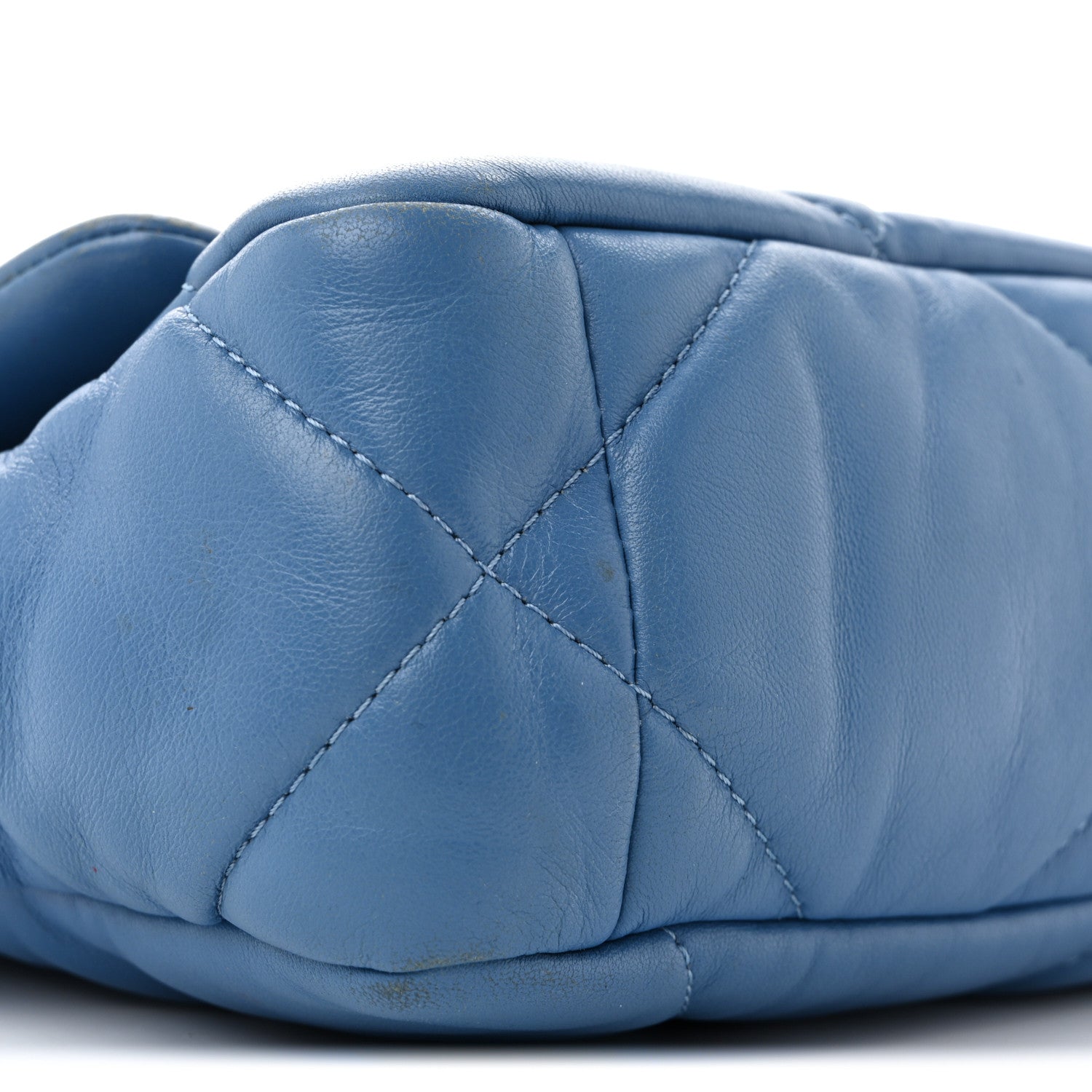 Chanel Lambskin Quilted Medium Chanel 19 Flap Blue 9 of 13