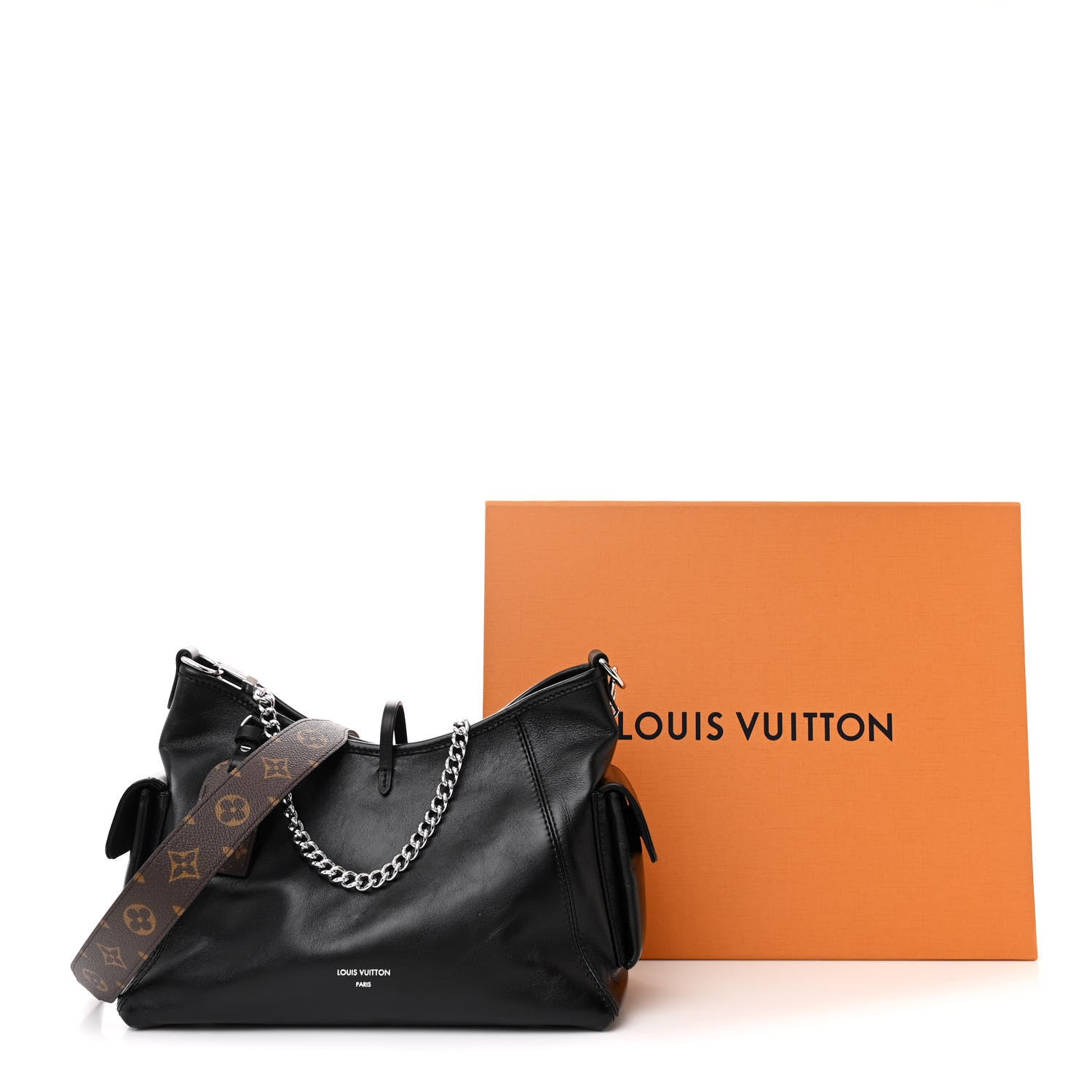 Louis Vuitton Lambskin CarryAll Cargo Vibe PM Black 10 of 10