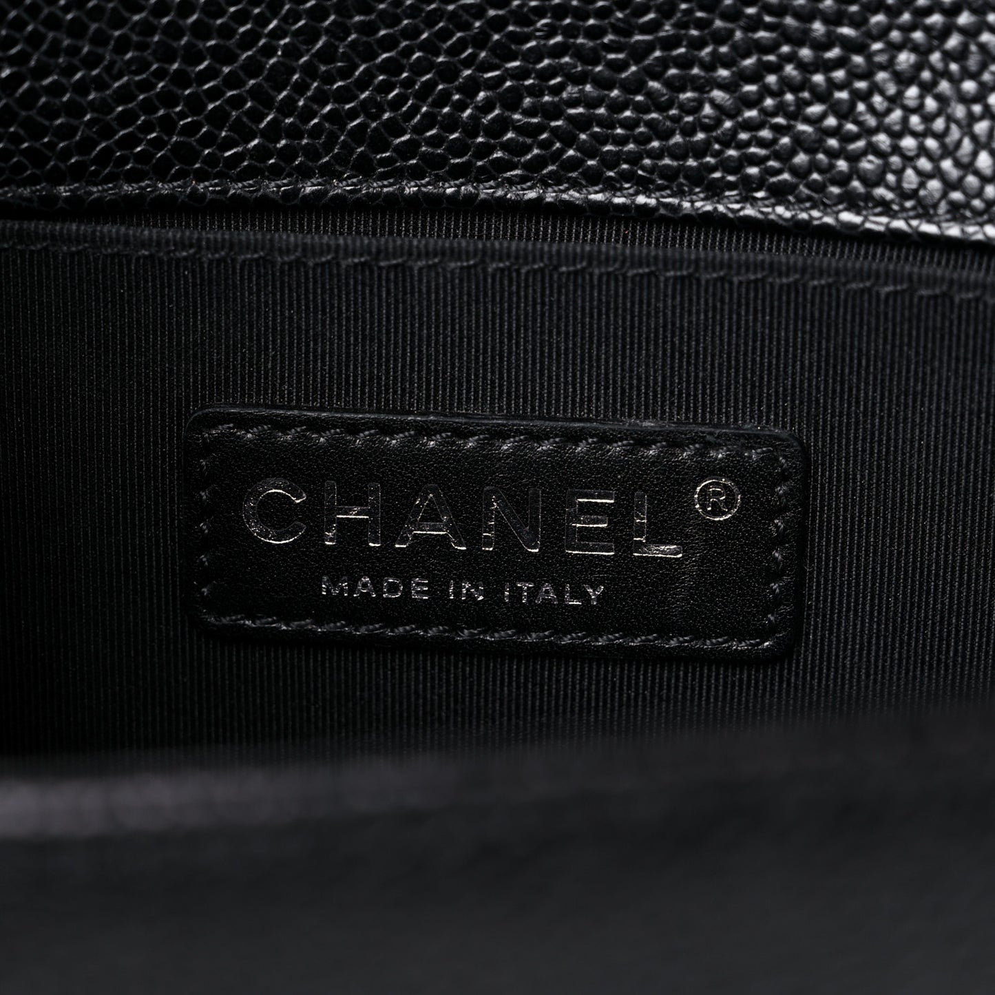 Caviar Quilted Small Boy Flap Black