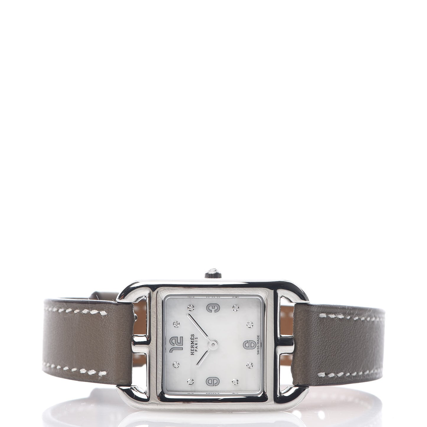 Stainless Steel Swift Diamond Mother of Pearl 23mm Cape Cod Quartz Watch Etoupe