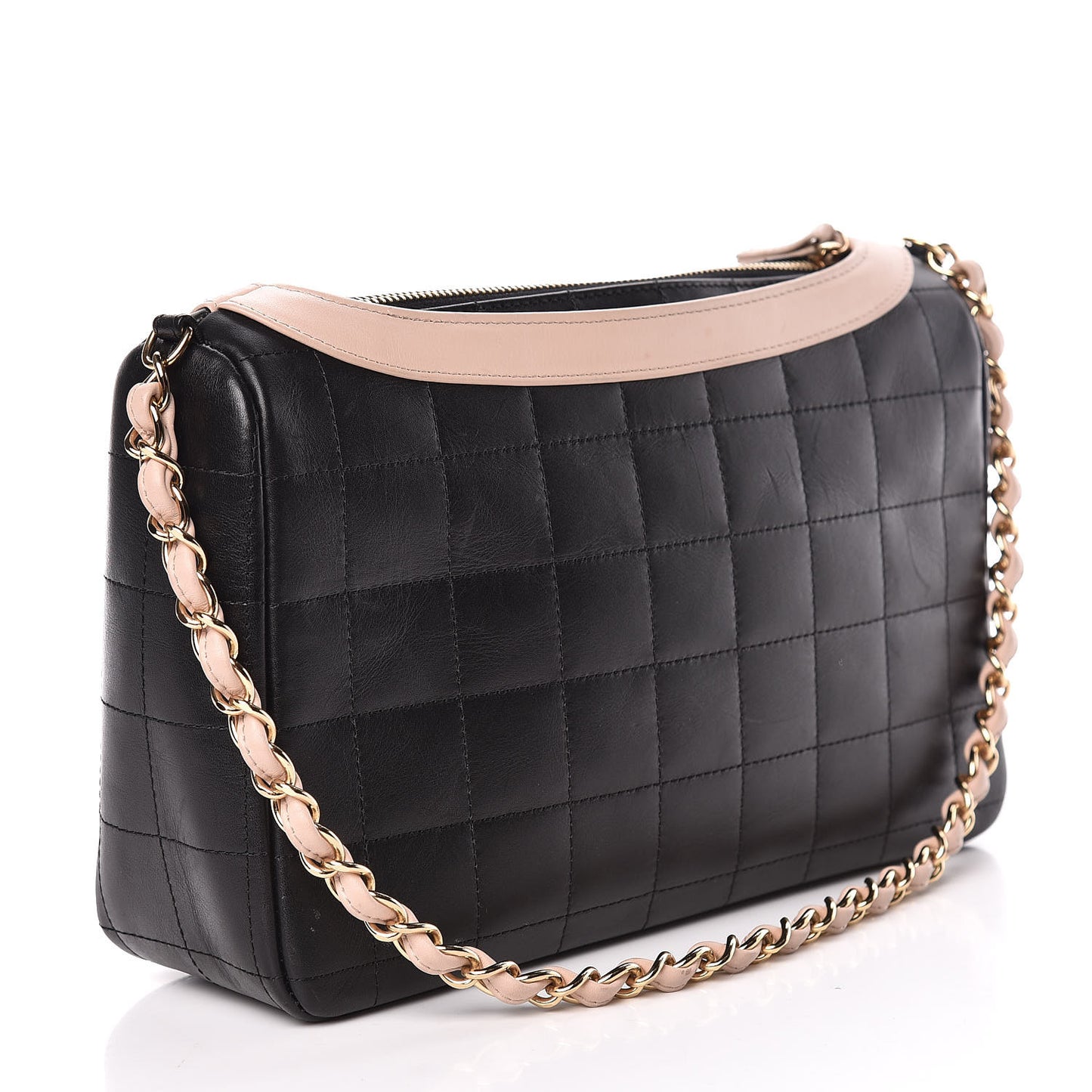Calfskin Quilted Small Girl Shoulder Bag Black