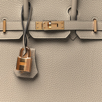 Hermes Togo Birkin 25 Gris Tourterelle 8 of 11