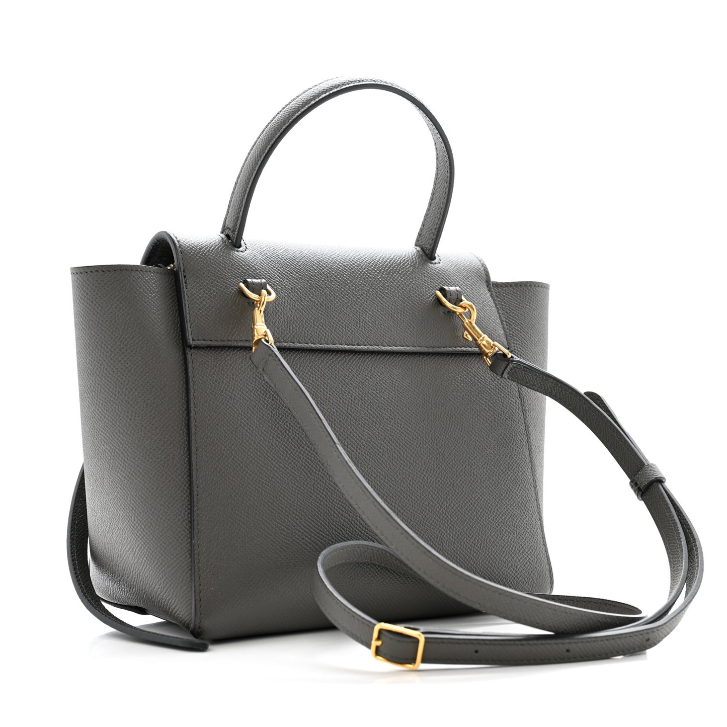 Grained Calfskin Nano Belt Bag Grey
