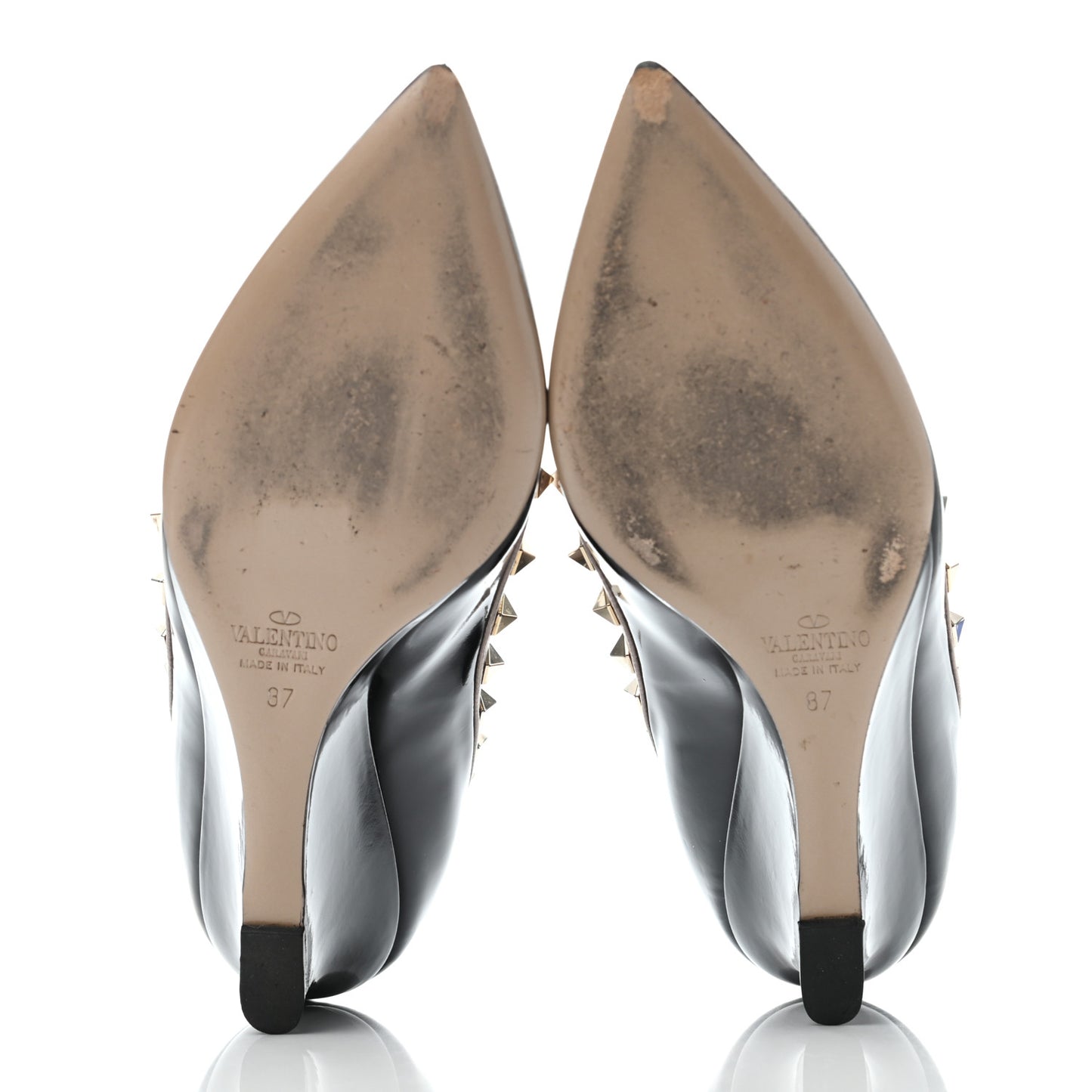 Patent Rockstud 70mm Wedges 37 Black Poudre