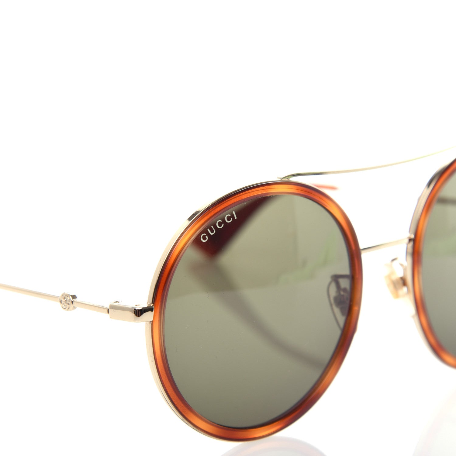 Gucci Round Sunglasses GG0061S Tortoise 7 of 8