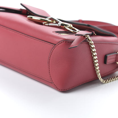 Chloe Calfskin Mini Faye Day Shoulder Bag Scarlet Pink 7 of 9