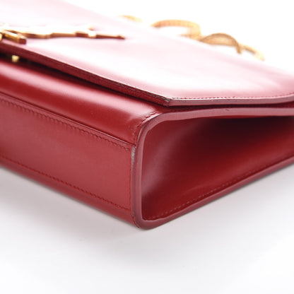 Saint Laurent Smooth Calfskin Medium Classic Monogram Kate Tassel Satchel Lipstick Red 10 of 11