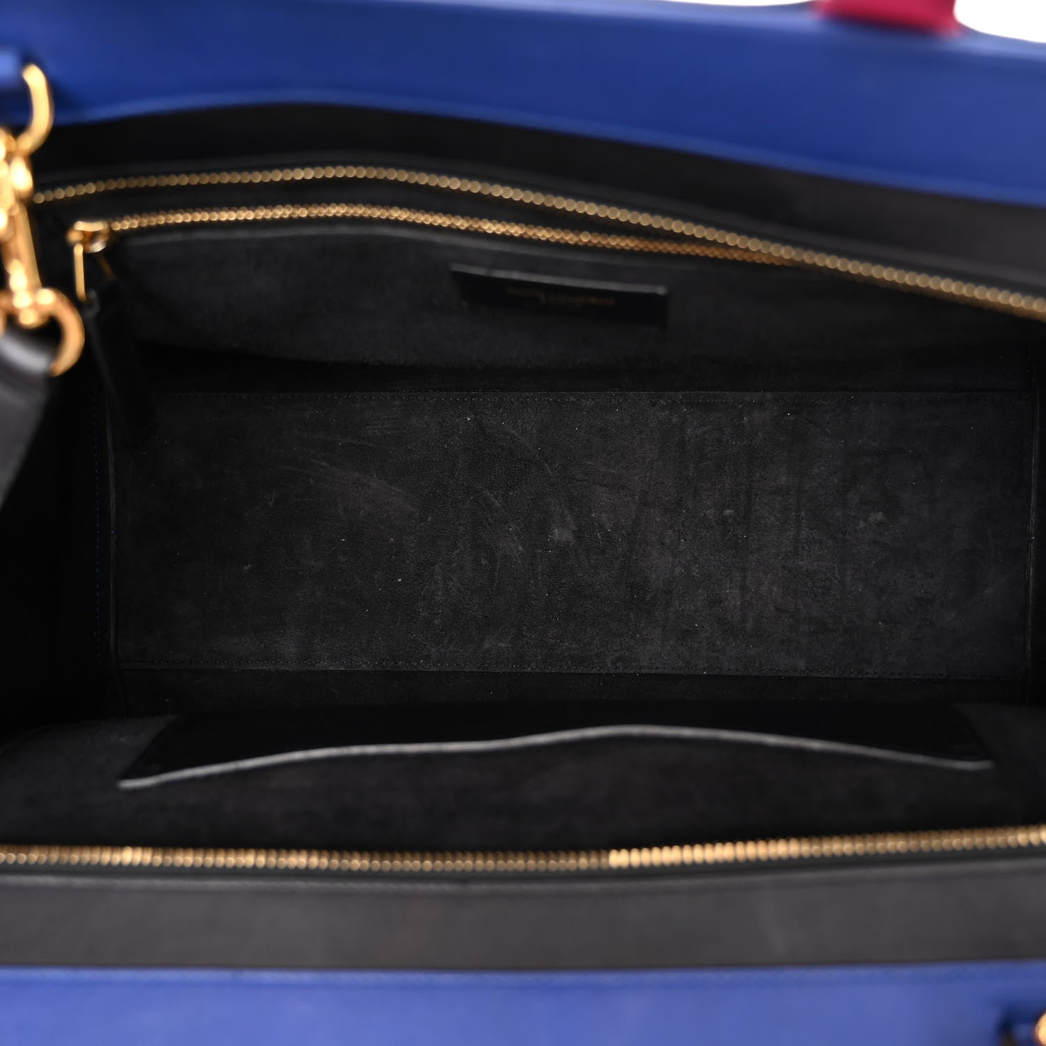 Saint Laurent Calfskin Small Cabas Rive Gauche Blue White Pink 5 of 13
