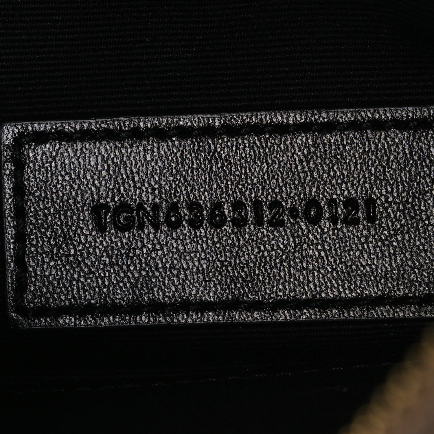Saint Laurent Grain De Poudre Chevron Monogram Bill Pouch Dark Beige 7 of 8