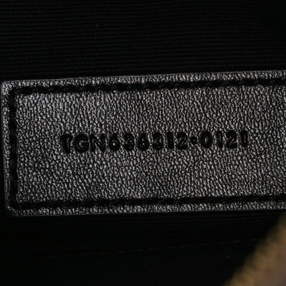 Saint Laurent Grain De Poudre Chevron Monogram Bill Pouch Dark Beige 7 of 8