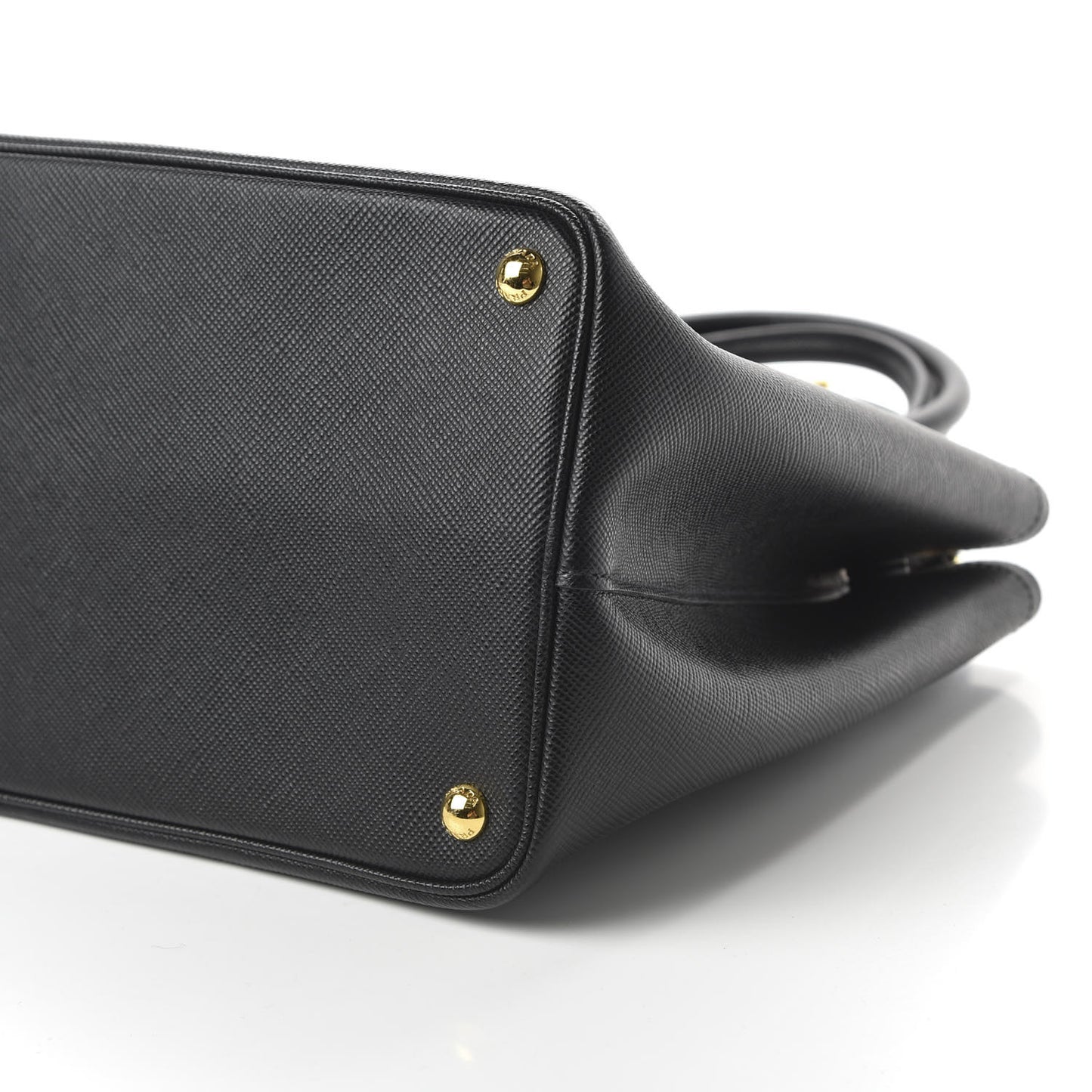 Saffiano Cuir Large Double Bag Black Mughetto