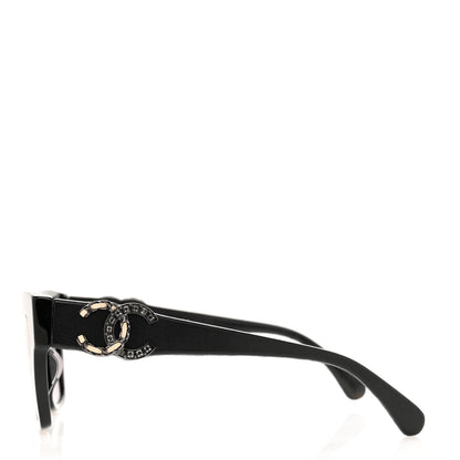 Chanel Acetate Square Cat Eye CC Sunglasses 5456-Q-A Black 3 of 6