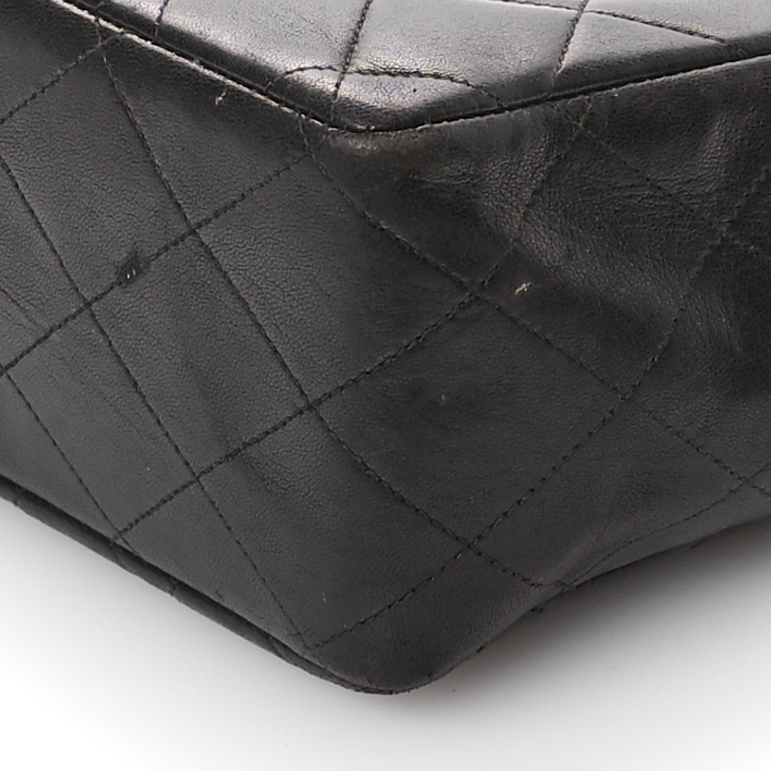 Chanel Lambskin Quilted XL Jumbo Single Flap Black 11 of 13