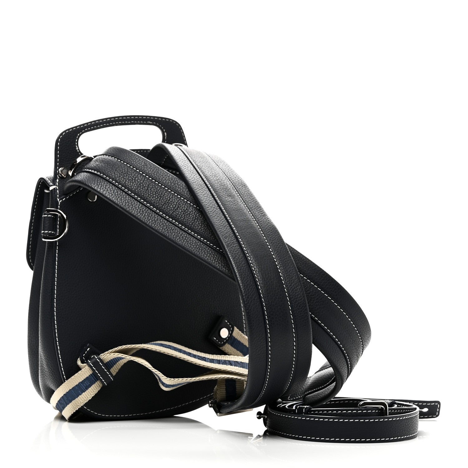 Christian Dior Grained Calfskin Mini Gallop Sling Bag Navy Blue 3 of 10