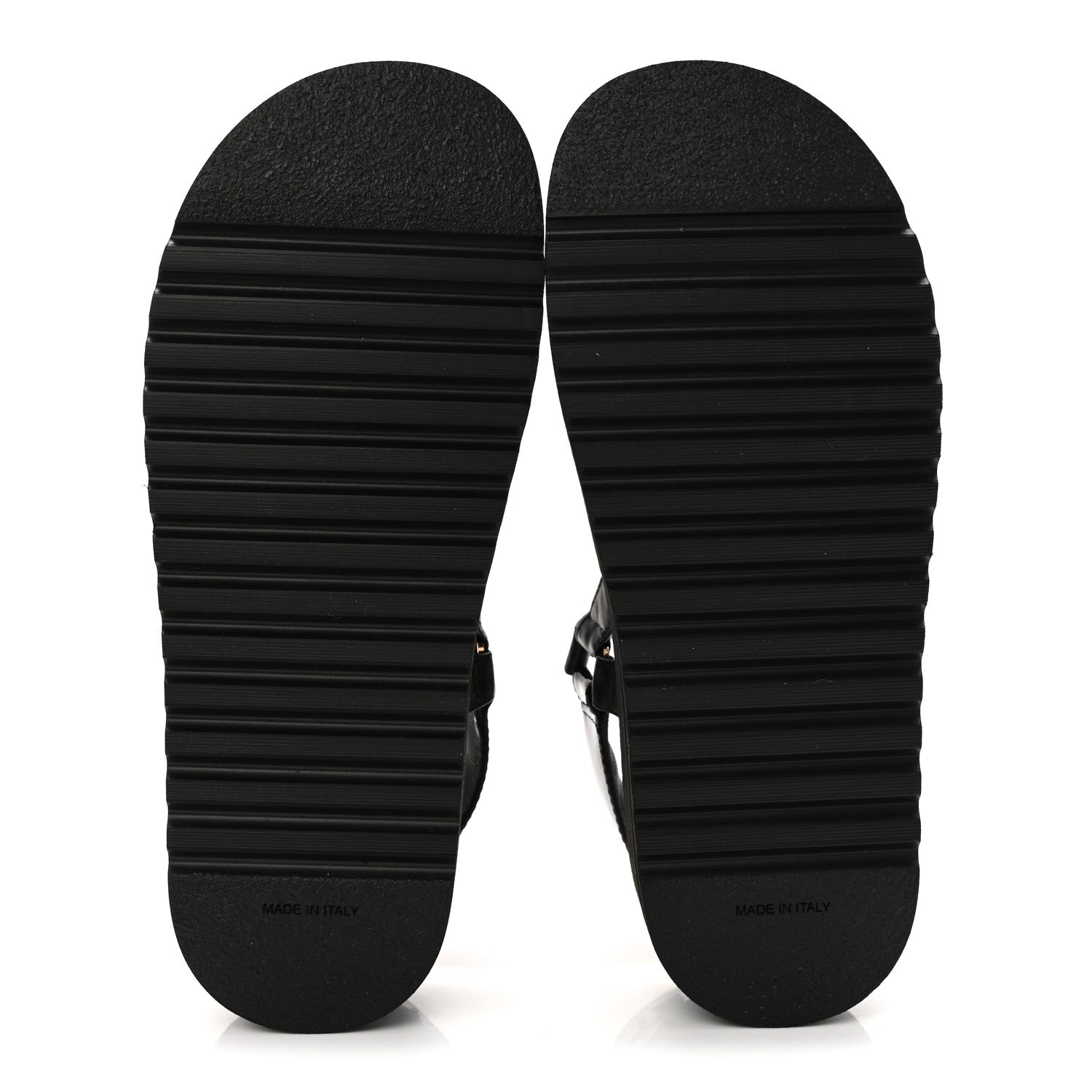 Chanel Lambskin Logo Platform Sandals 38 Black White 6 of 9