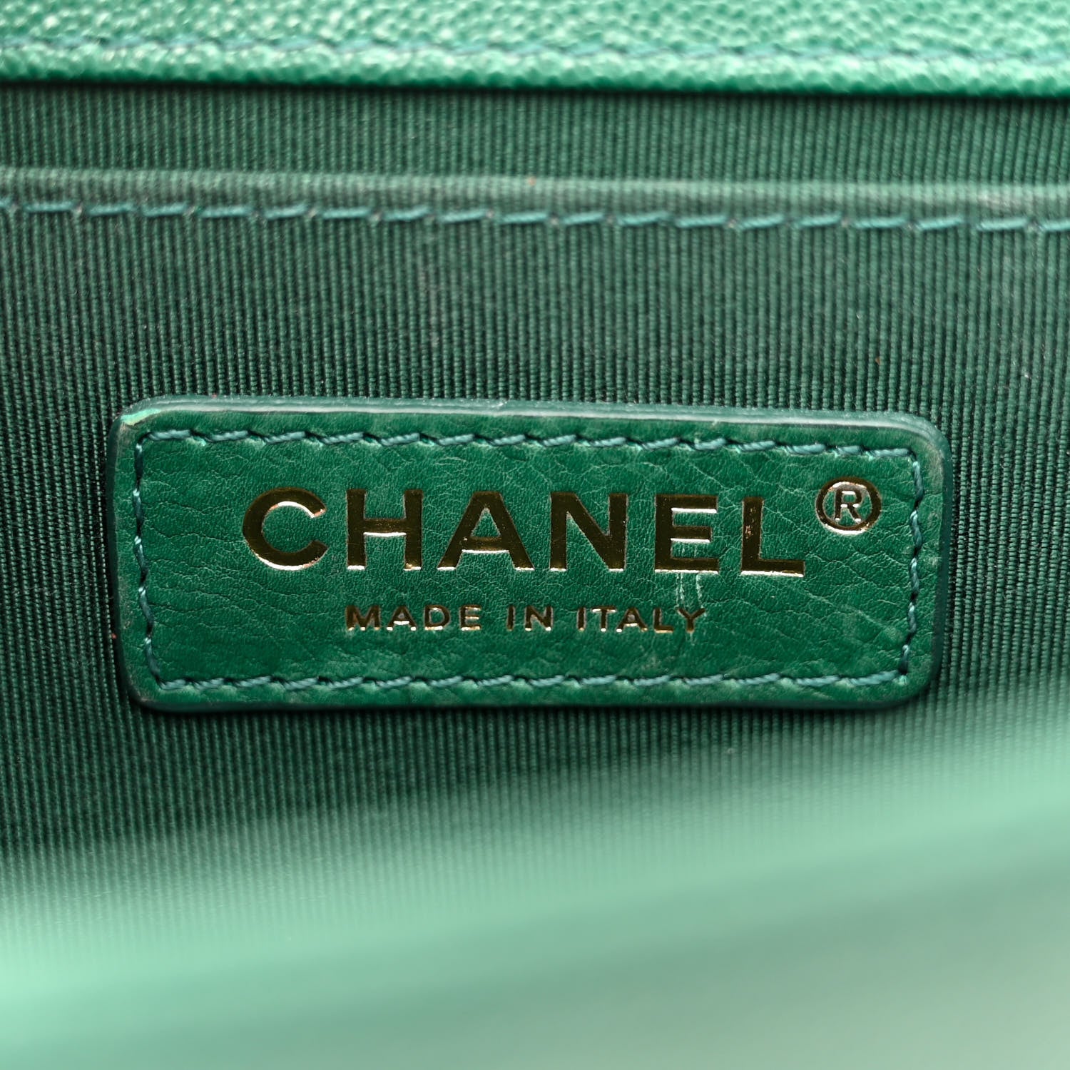 Chanel Caviar Quilted Small Boy Flap Green 6 of 11