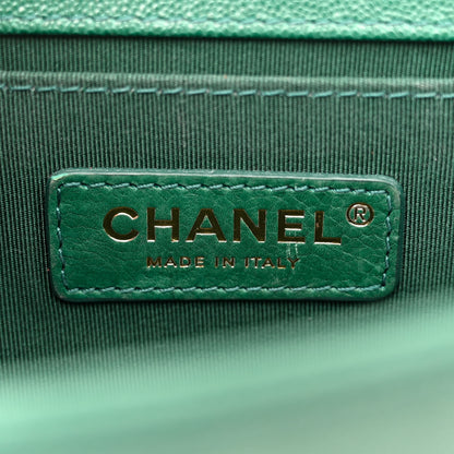 Chanel Caviar Quilted Small Boy Flap Green 6 of 11