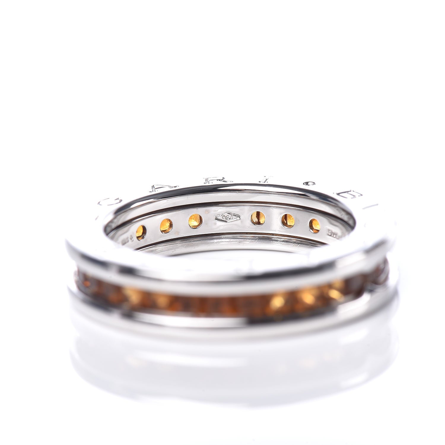Bulgari 18K White Gold Citrine B.Zero1 One-Band Ring 52 6 5 of 8