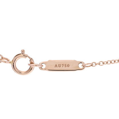 Tiffany 18K Rose Gold Diamond Small T Smile Pendant Necklace 6 of 6