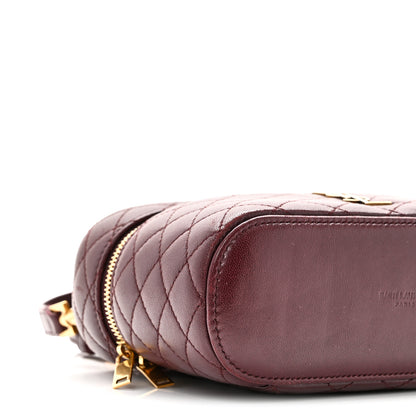 Saint Laurent Lambskin Quilted Mini Gaby Vanity Case Rouge Cabernet 8 of 9
