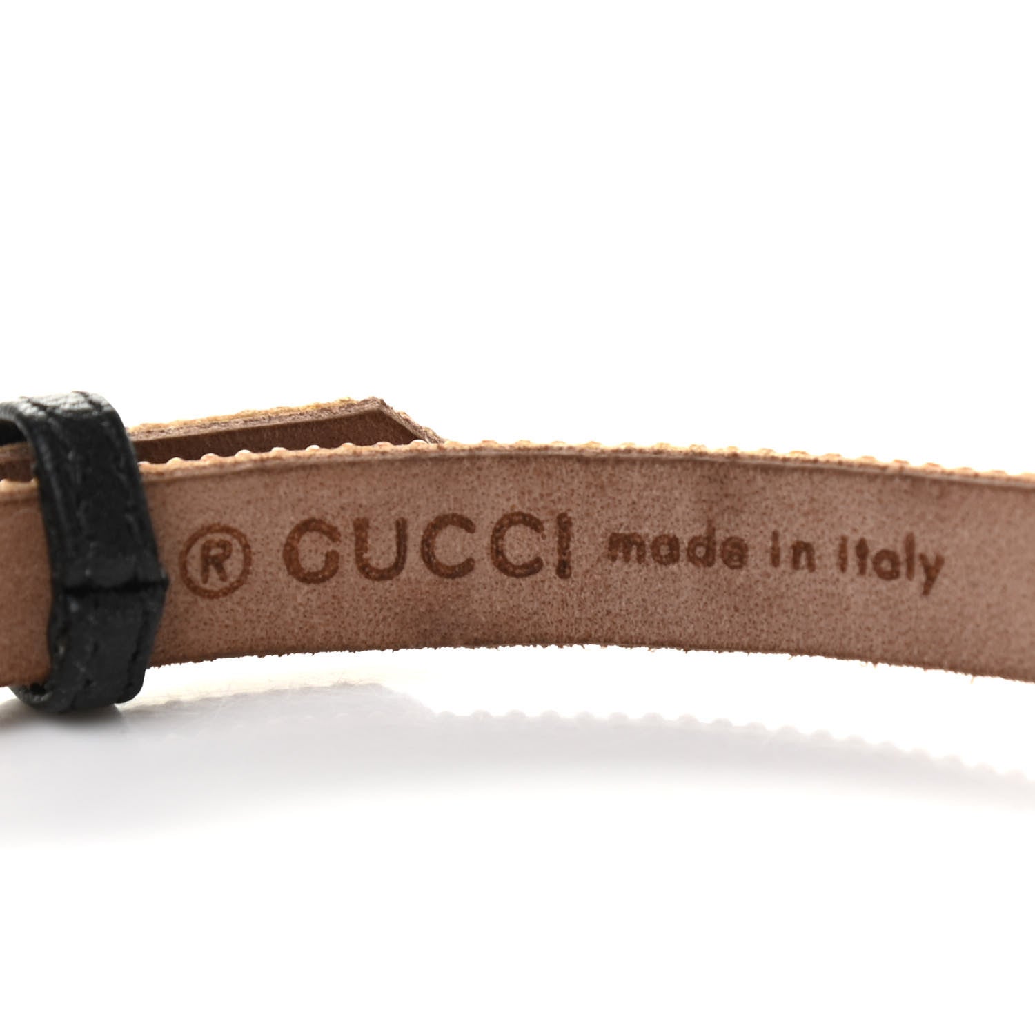Gucci Calfskin Crystal Embellished Double G Choker Necklace Red 3 of 5