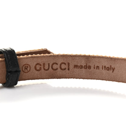Gucci Calfskin Crystal Embellished Double G Choker Necklace Red 3 of 5