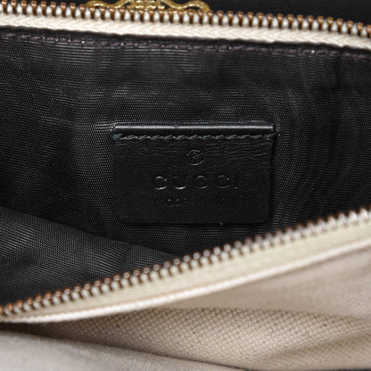 Gucci Nubuck Brocade Medium Lady Stirrup Top Handle Black 6 of 17