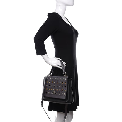 Louis Vuitton Soft Calfskin Eyelet Lockme II Top Handle Gris Silver 3 of 10