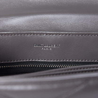 Saint Laurent Calfskin Y Quilted Monogram Toy Loulou Crossbody Bag Earth 7 of 11