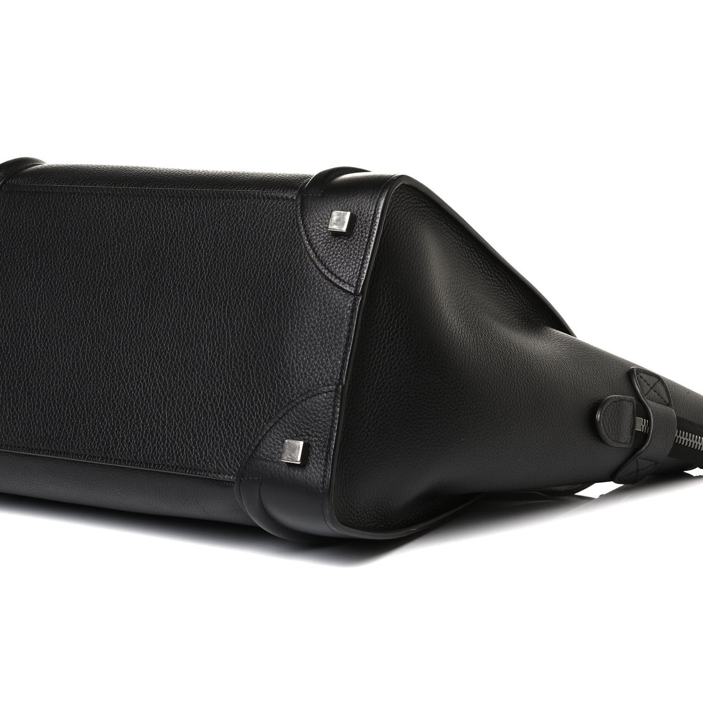 Drummed Calfskin Mini Luggage Black