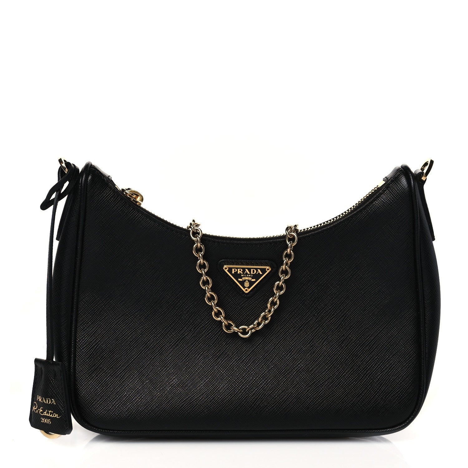 Prada Saffiano Lux Re-Edition 2005 Shoulder Bag Black 1 of 9