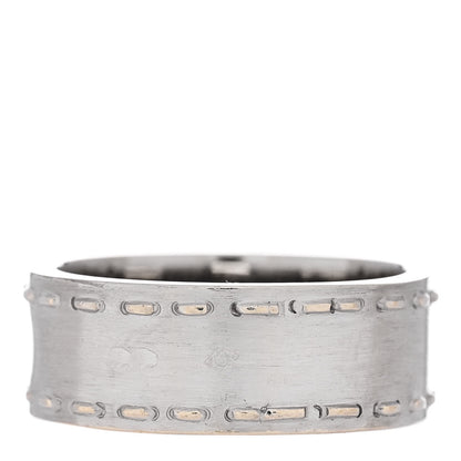 Hermes 18K White Gold Diamond Kelly Lock Ring 56 7.5 3 of 4