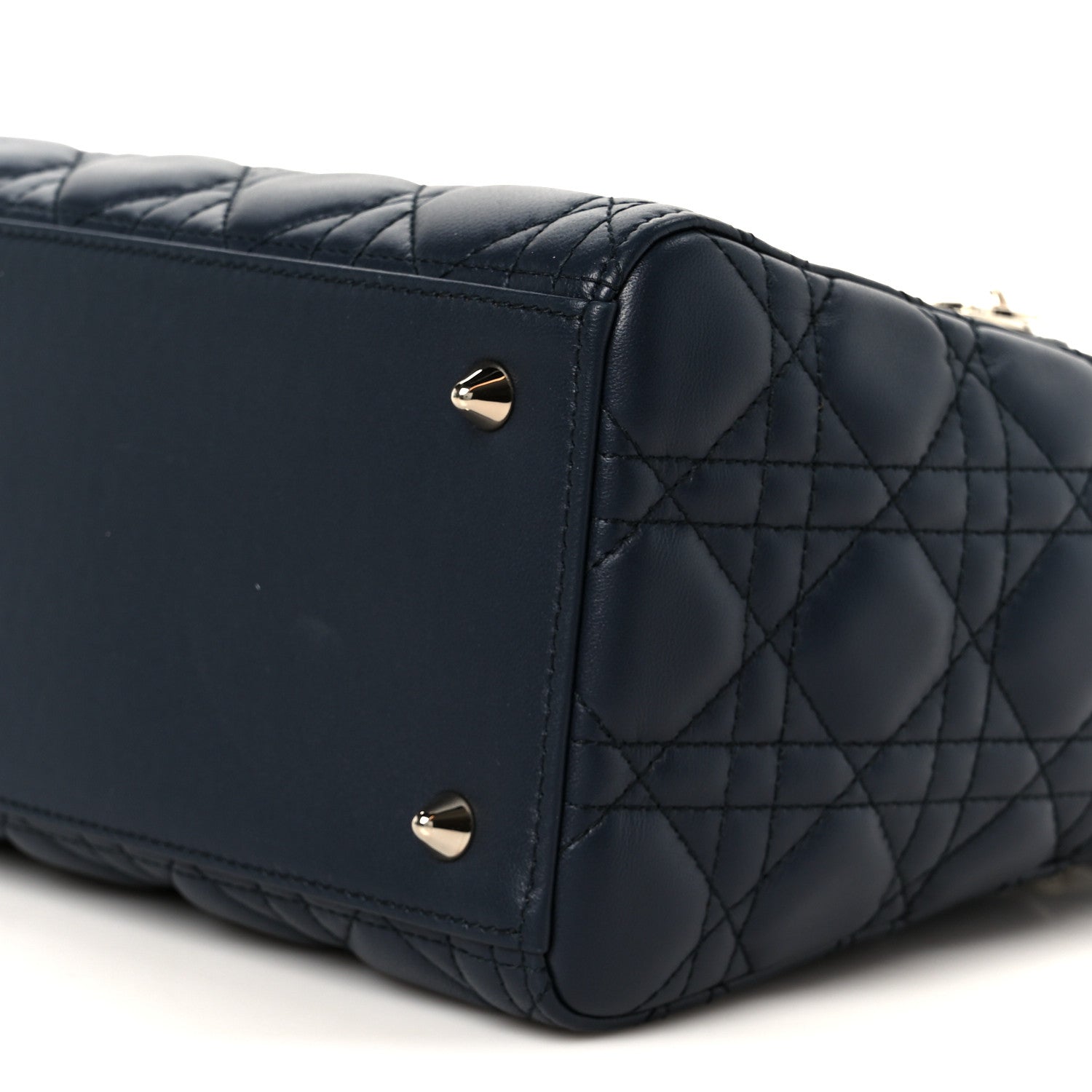 Christian Dior Lambskin Cannage Medium Lady Dior Navy Blue 1816513