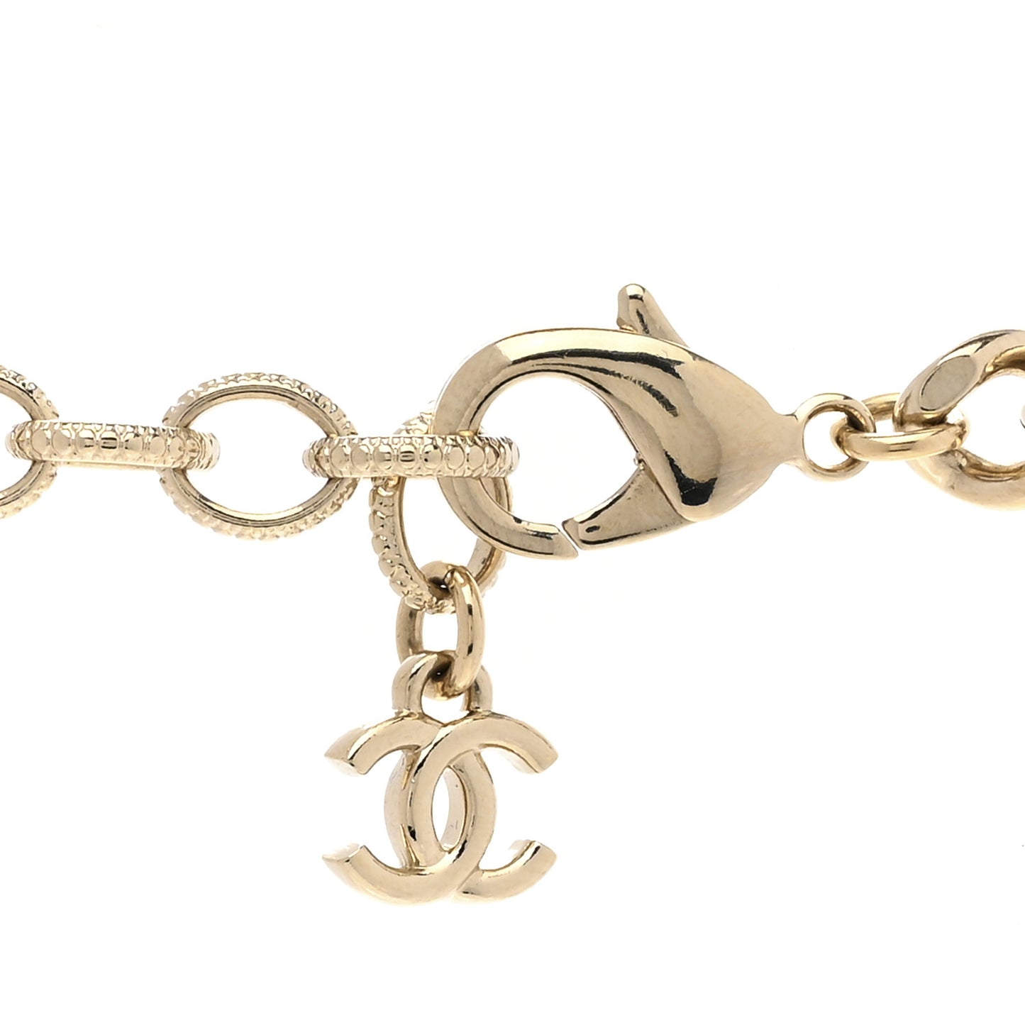 Crystal CC Lock Short Necklace Black Gold